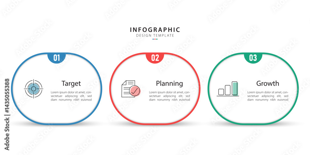 Poster timeline creator infographic template. 3 step timeline journey, calendar flat simple infographics de