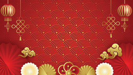 Chinese New Year Gradient Vector Background for Background Invitation