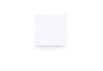 White sticky note stickers stuck on white background