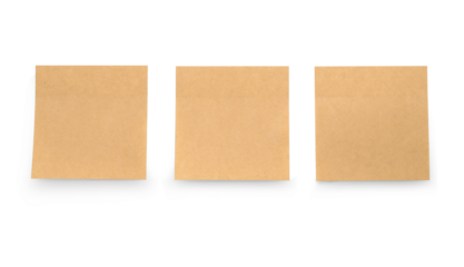 Three brown stickers