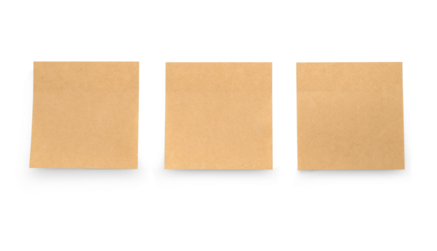 Three brown stickers