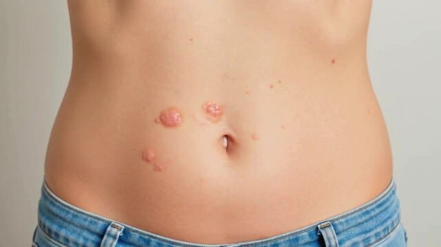 Eruptive xanthomas on the belly and their health implications