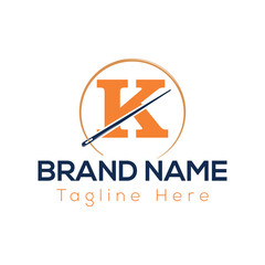 This business company logo design uses a technology icon as a vector symbol for its web concept K Logo template