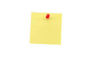 Pinned yellow sticky note sticker