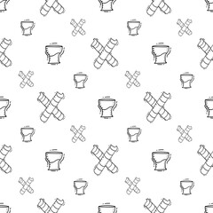 food pattern. fast food seamless pattern. doodle food and beverage seamless pattern. food background