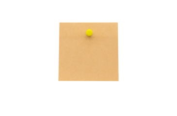 Pinned brown sticky note sticker