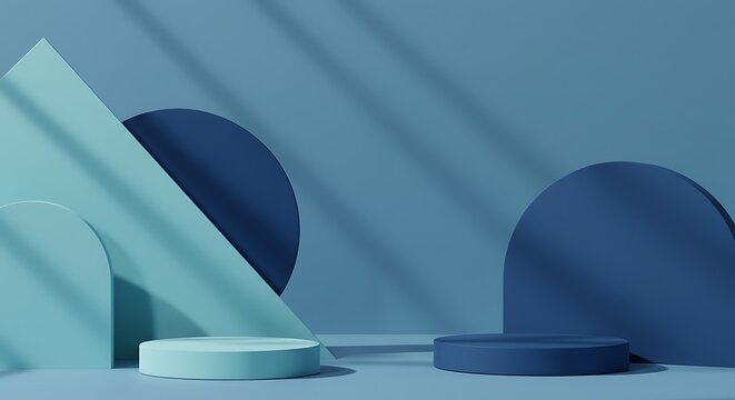 Azure Serenity: Forms in Light AI Generated