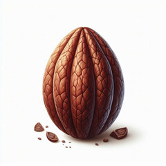 Cacao Beans Isolated on White Background – Transparent PNG Cocoa Seed 