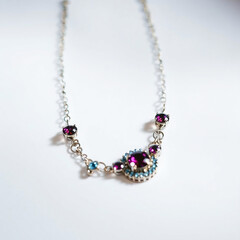 Obraz premium necklace on white background