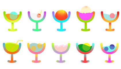 ジュースカクテルのセット