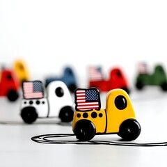 Fototapeta premium US Economy Growth Import Tariffs Trade American Industry