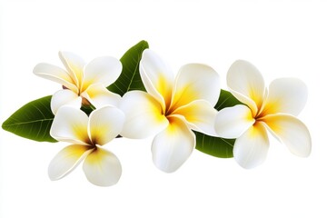 Elegant Plumeria Blooms: A Trio of Tropical Flowers