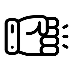 Fist Bump Line Icon. Single icon, line vector icon