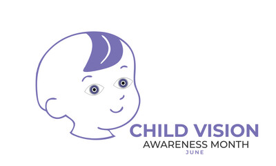 Child Vision Awareness Month. background, banner, card, poster, template. Vector illustration.