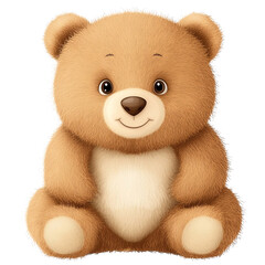 Fototapeta premium brown teddy bear, isolated on a white background.