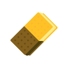Vector illustration of ice-cream sandwich isolated on white background. Sweet dessert.