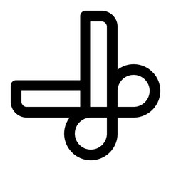 cut scissor tool line icon