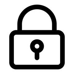 lock padlock line icon