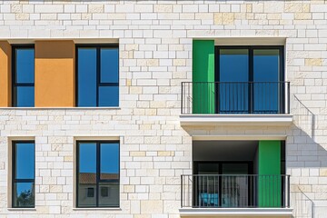 Obraz premium Modern apartment building facade