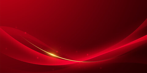 red background design With luxurious effect elements Vector illustration