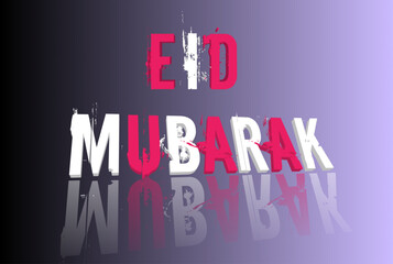 eid mubarak text effect vector design eid mubarak logo vector background illustration