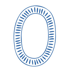 Minimalistic dashed frame for invitations and greeting cards with empty space on white background