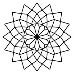 Obraz premium Golden Ratio Mandala Vector on White