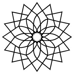 Obraz premium Golden Ratio Mandala Vector on White