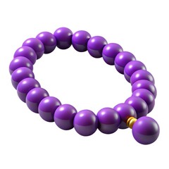 Obraz premium Purple beaded bracelet jewelry item on white background