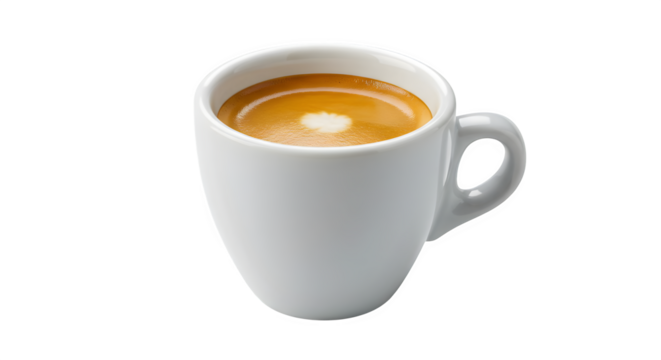 Close up of a white cup filled with coffee on a black background png, jpeg, jpg, transparent background, white background. isolated on transparent background