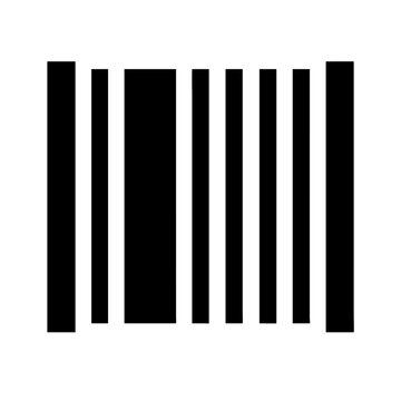 Clean barcode vector design in black and white, suitable for logistics, retail marketing materials, and digital product labeling.