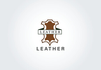 brown leather logo design for premium branding