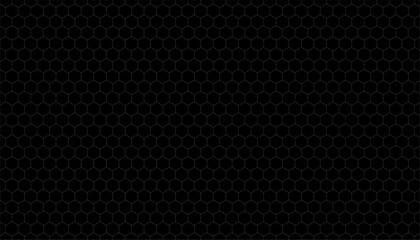 black background with hexagonal mesh pattern design