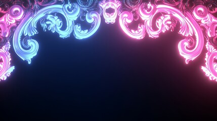 Neon Rococo Arch Frame.