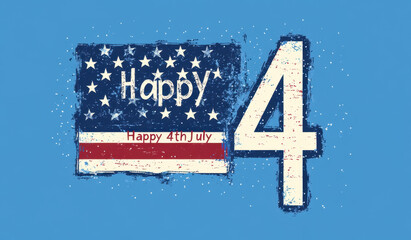 Happy 4th of July Patriotic Graphic Design