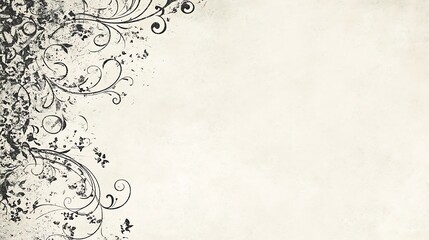 Obraz premium Grunge Floral Paper Border Design.