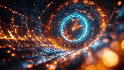 Time Warp Tunnel with Abstract Glow.