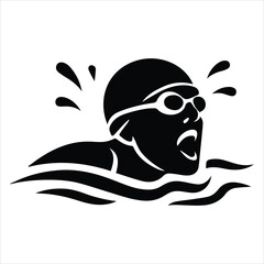 Obraz premium Athletic Swimming Race with Vector Sports Design
