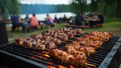 Mouthwatering Grilled Kebabs on a Summer Day