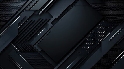 Obraz premium Abstract dark futuristic geometric background