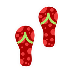 Colorful flip-flops with a playful design