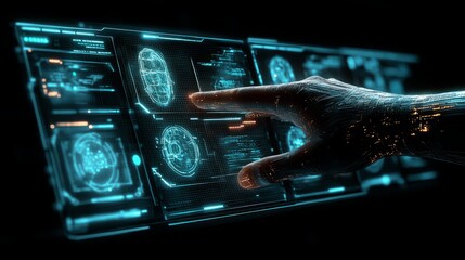 Cybernetic Hand Interacting with Holographic Interface