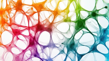 Colorful abstract network structure