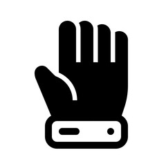 Obraz premium Hand Glyph Icon. Single icon, glyph vector icon