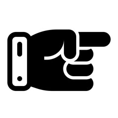 Pointing Glyph Icon. Single icon, glyph vector icon