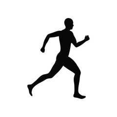 muscles and bones during running silhouette