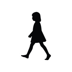 Fototapeta premium cute girl walking biomechanics silhouette
