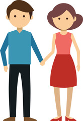 Couple holding hands