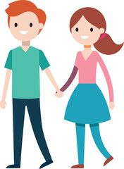 Couple holding hands