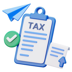 Tax form success upload documents illustration image